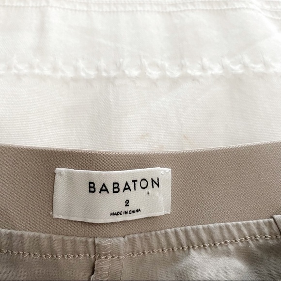 Aritzia Babaton Elegant Slim Leg Tan Beige Taupe Women's Pants Size 2 - Picture 3 of 10